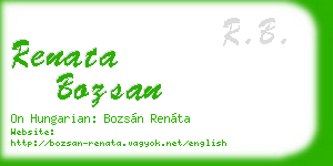 renata bozsan business card