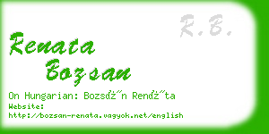 renata bozsan business card